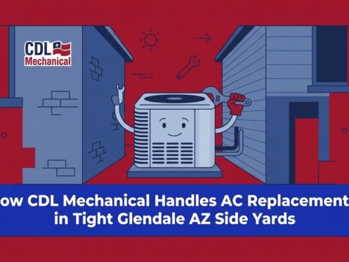 How CDL Mechanical Handles AC Replacements in Tight Glendale AZ Side Yards — featured image