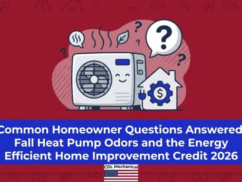 Common Homeowner Questions Answered: Fall Heat Pump Odors and the Energy Efficient Home Improvement Credit 2026 — featured image
